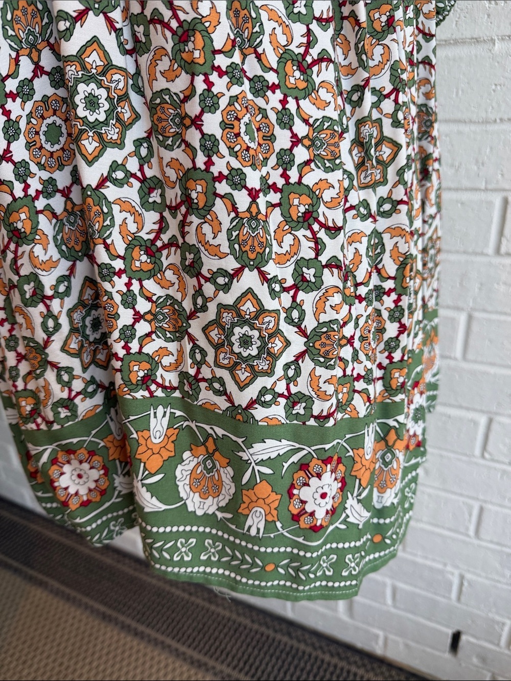 Bluetime Boho Casual/Dressy 3/4 sleeve Pleated Yoke /V neck Dress Size Small New - Picture 9 of 16